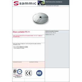 Disco cortador Sammic FC-1+ corta rodajas 1 mm