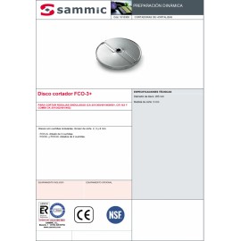 Disco cortador Sammic FCO3+ rodajas onduladas de 3 mm