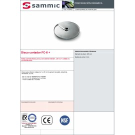 Disco cortador Sammic FC-6+ corta rodajas 6 mm