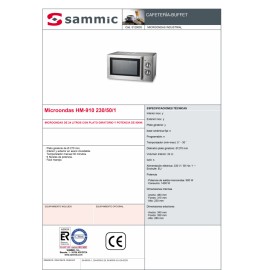 Horno microondas Sammic HM-910