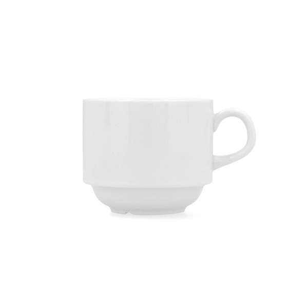TAZA DESAYUNO PORCELANA "GLACIAL" 250 ml (Caja 6 unid.)